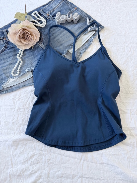 Garage Tops - Garage Electric Blue Built in Padded Bra Tank